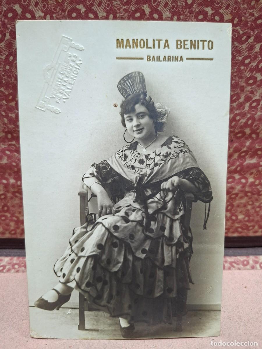Cine: ANTIGUA FOTOGRAFIA POSTAL ACTRIZ COUPLETISTA BAILARINA MANOLITA BENITO VALENCIA