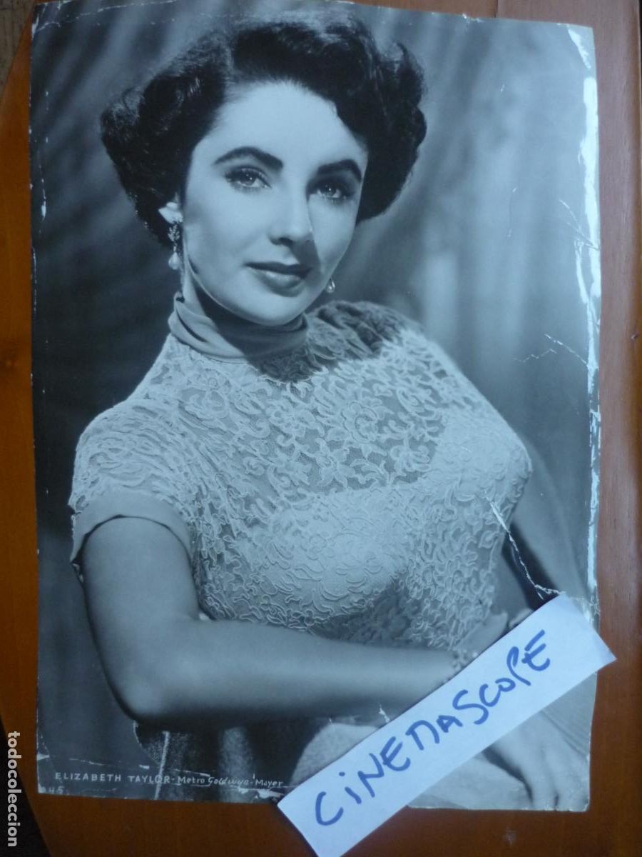 Cine: elizabeth liz taylor - foto original b/n - cinema actress metro goldwyn mayer