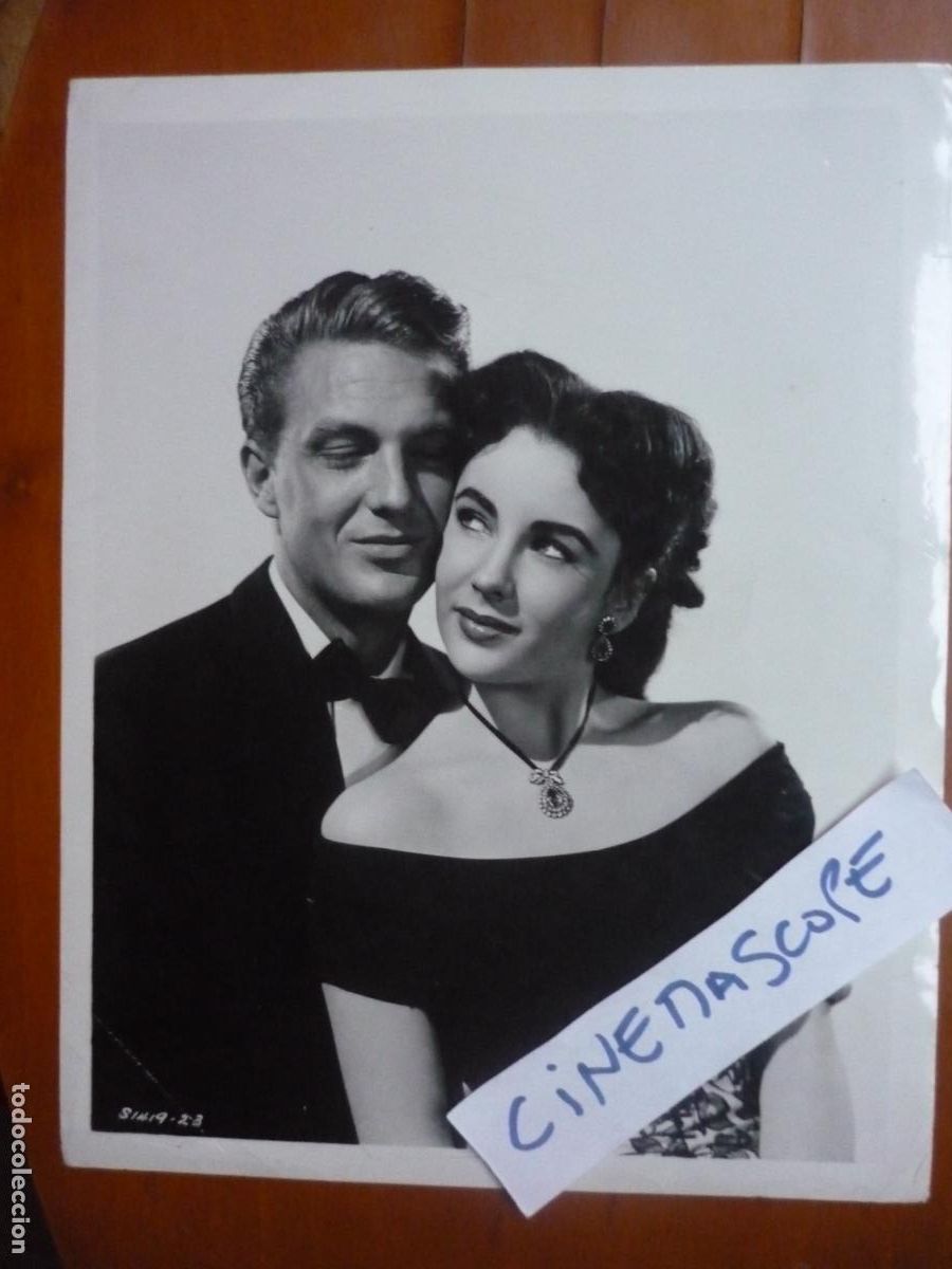 Cine: elizabeth liz taylor - foto original b/n - cinema actress - robert stack asi son ellas