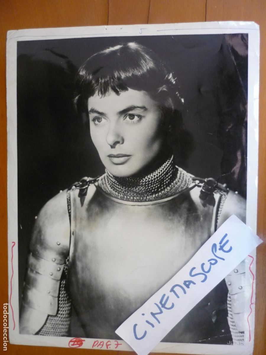 Cine: ingrid bergman - foto original b/n - cinema actress - juana de arco