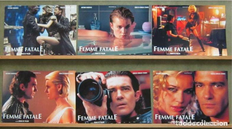 Kino: AFS67 FEMME FATALE ANTONIO BANDERAS BRIAN DE PALMA SET COMPLETO 6 FOTOCROMOS ORIGINAL ESTRENO h3