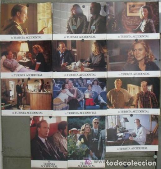 Kino: AFS68 EL TURISTA ACCIDENTAL KATHLEEN TURNER GEENA DAVIS SET COMPLETO 12 FOTOCROMOS ORIGINAL ESTRENO