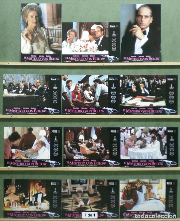 Kino: AFS69 EL MISTERIO VON BULOW JEREMY IRONS GLENN CLOSE SET COMPLETO 12 FOTOCROMOS ORIGINAL ESTRENO h3