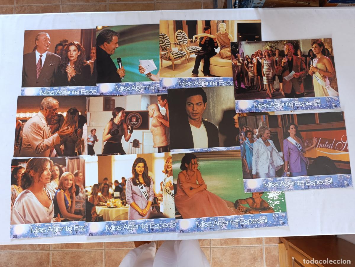 Cine: LOTE 11 FOTOCROMOS DIFERENTES - MISS AGENTE ESPECIAL - SANDRA BULLOCK - 24 X 34 CM (388)