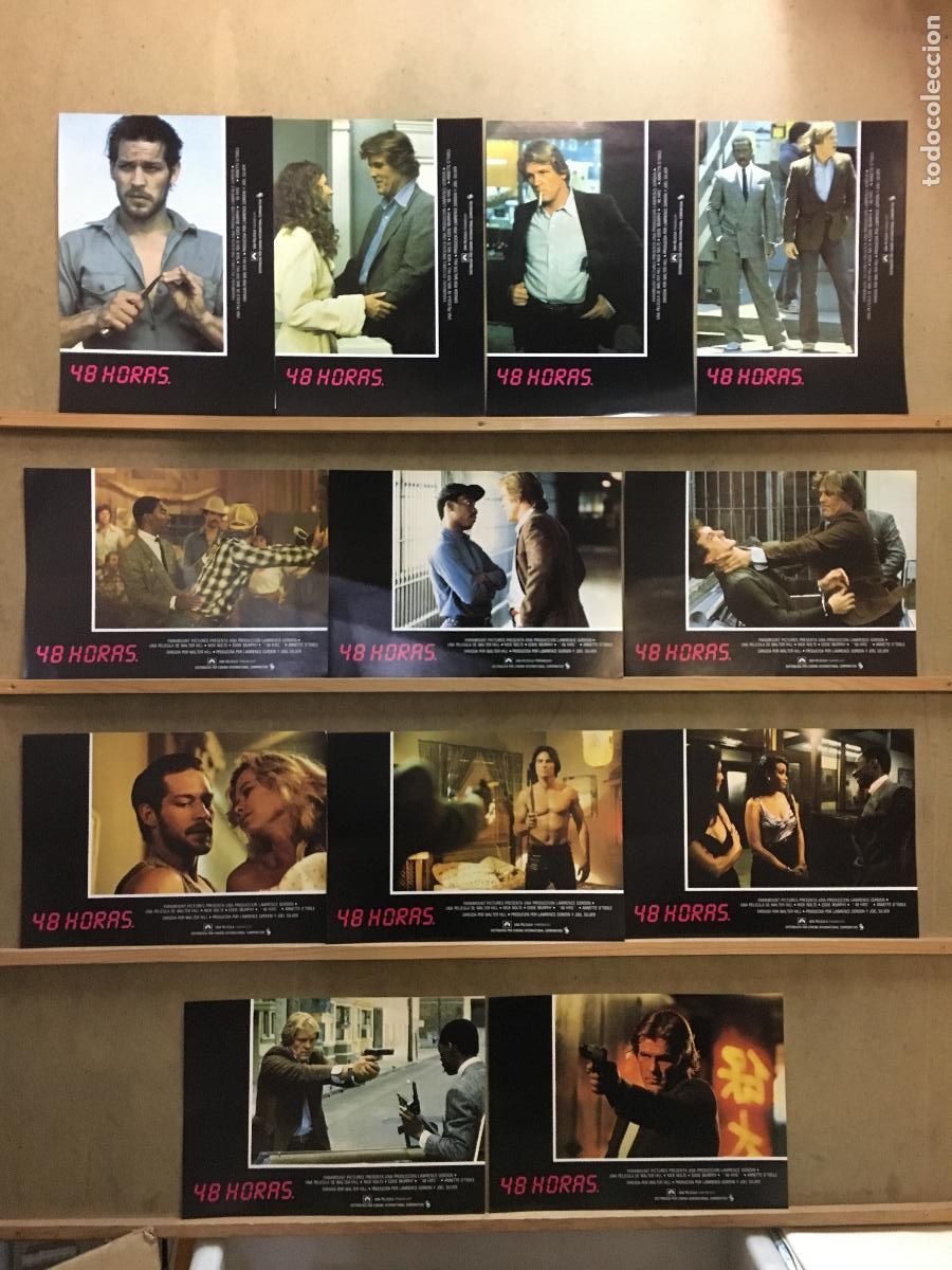 Cinema: AFS89 LIMITE 48 HORAS NICK NOLTE EDDIE MURPHY WALTER HILL SET COMPLETO 12 FOTOCROMOS ORIG ESTRENO h1