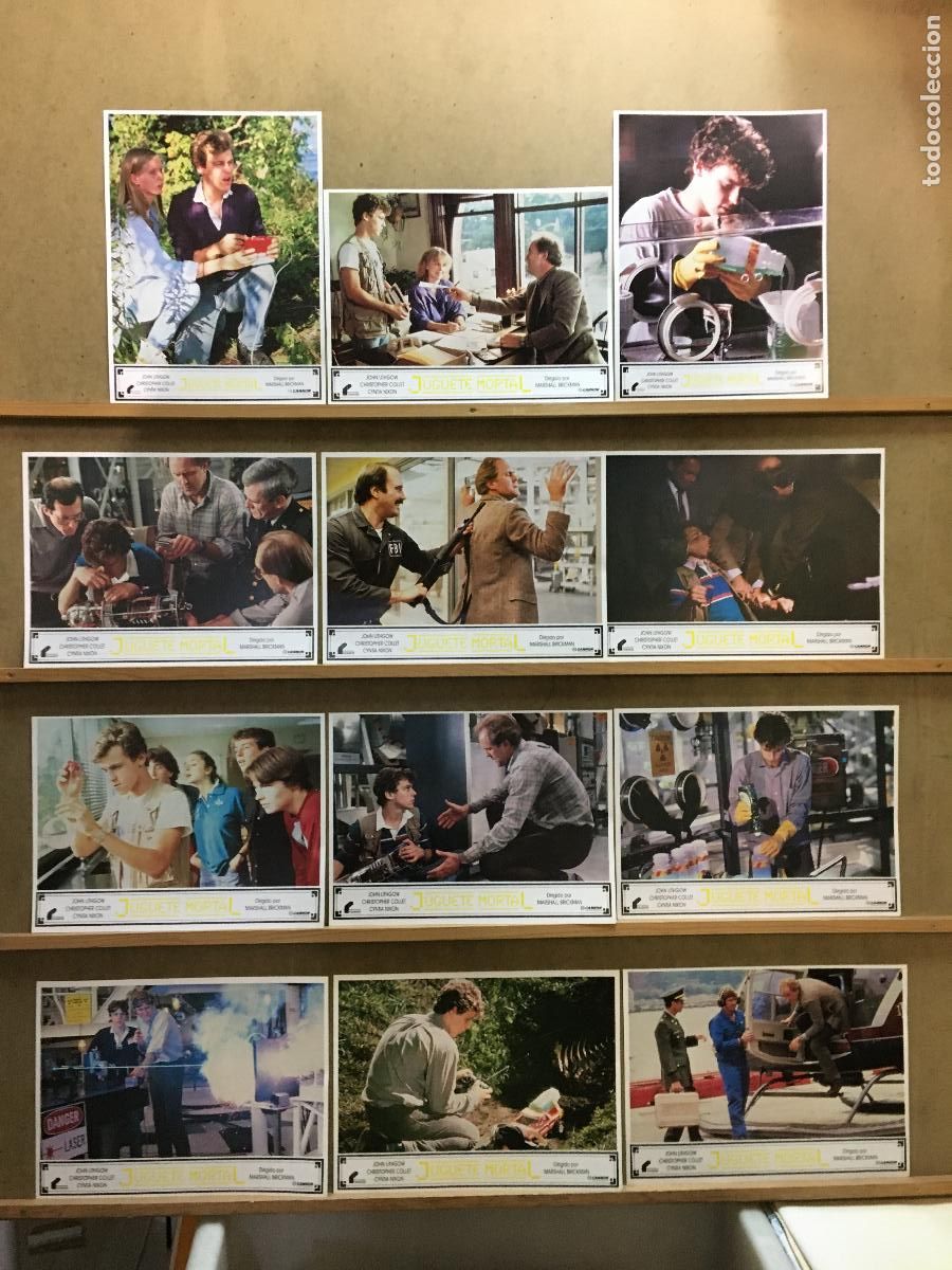 Cinema: AFS91 JUGUETE MORTAL JOHN LITHGOW SET COMPLETO 12 FOTOCROMOS ORIGINAL ESTRENO