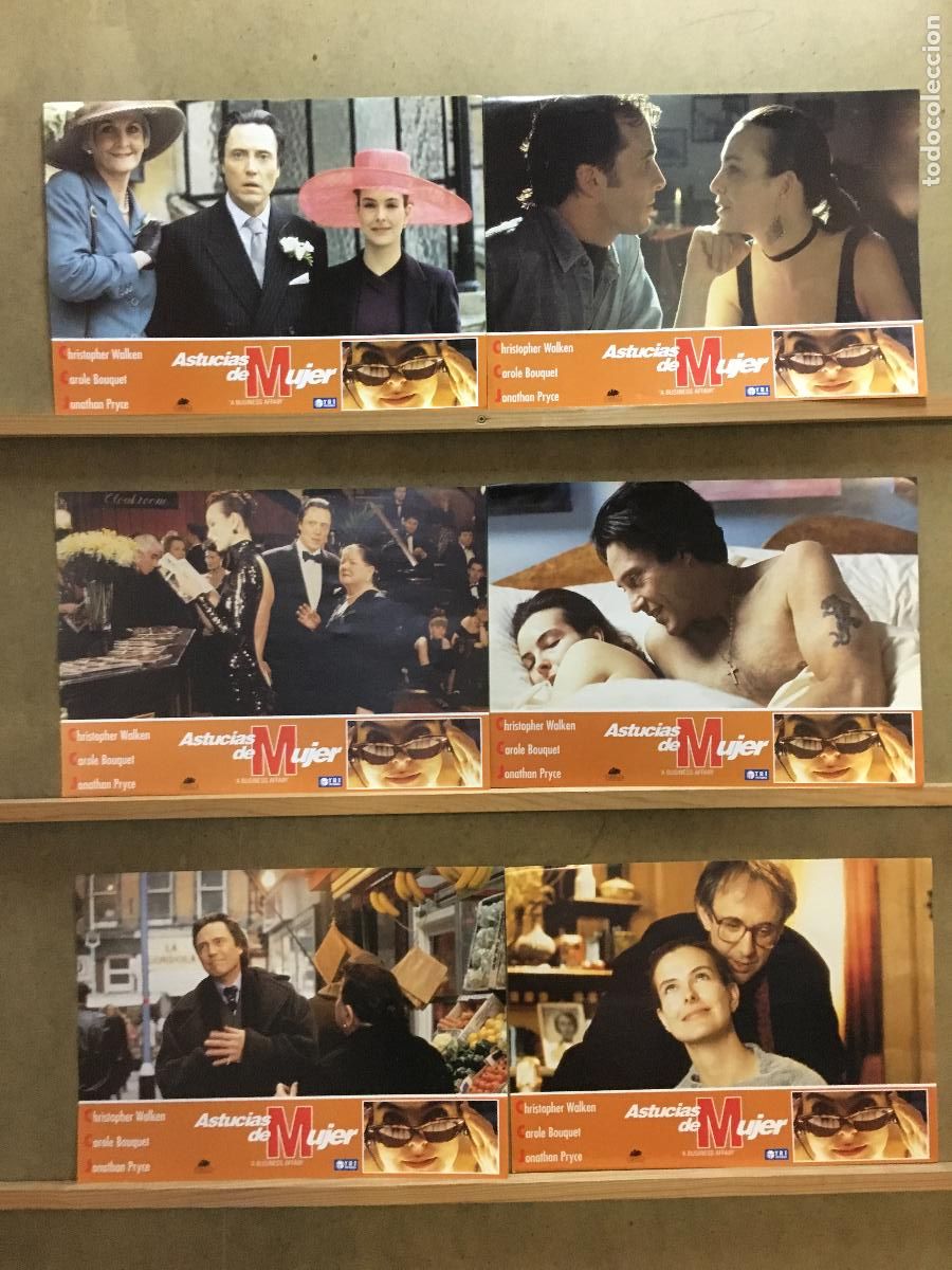 Cinema: AFS94 ASTUCIAS DE MUJER CHRISTOPHER WALKEN CAROLE BOUQUET SET 6 FOTOCROMOS ORIGINAL ESTRENO