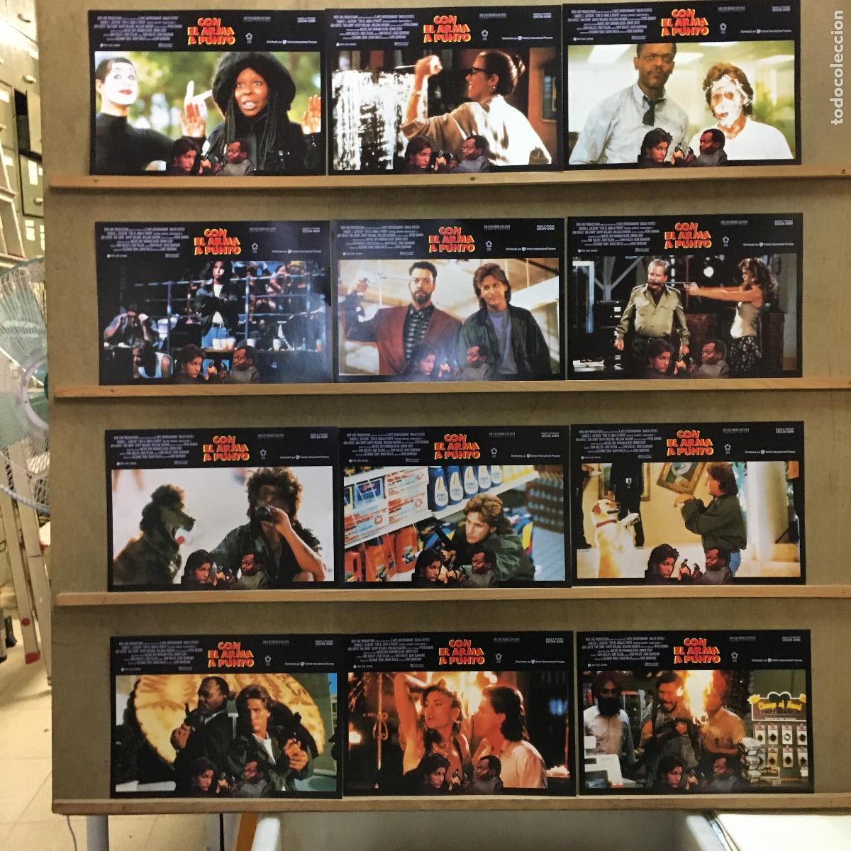 Cine: AFT08 CON EL ARMA A PUNTO EMILIO ESTEVEZ SAMUEL L JACKSON SET COMPLETO 12 FOTOCROMOS ORIG ESTRENO h1