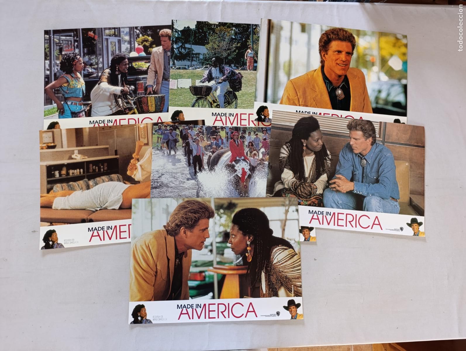 Cinema: LOTE 7 FOTOCROMOS DIFERENTES - MADE IN AMERICA - WHOOPI GOLDBERG (388)