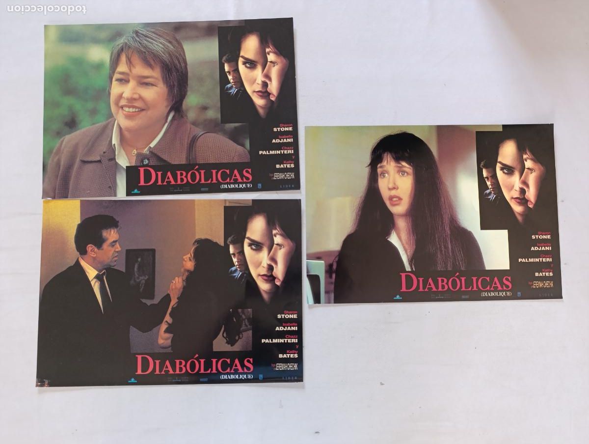 Cine: LOTE 3 FOTOCROMOS DIFERENTES - DIABOLICAS - SHARON STONE - 24 X 34 CM (388)