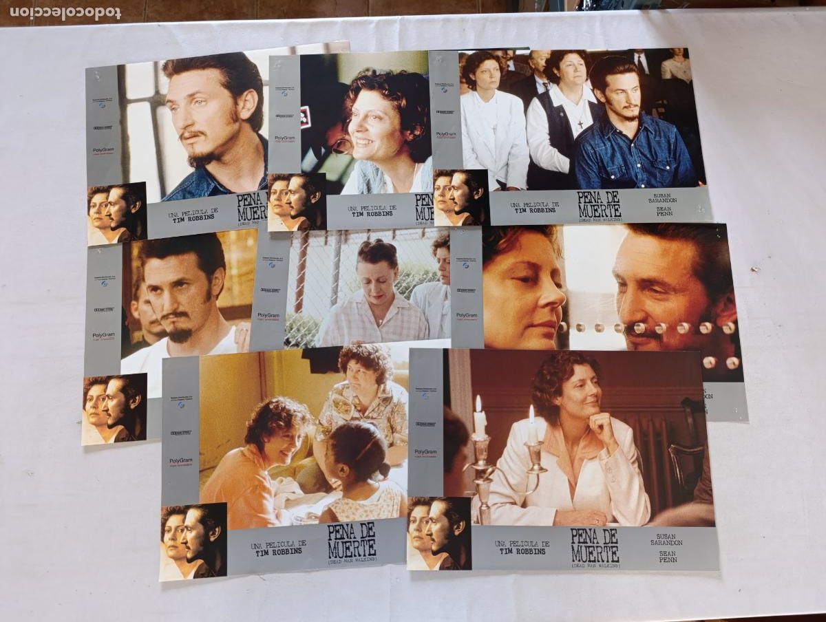 Cinema: LOTE 8 FOTOCROMOS DIFERENTES - PENA DE MUERTE - SEAN PENN - 24 X 34 CM (388)