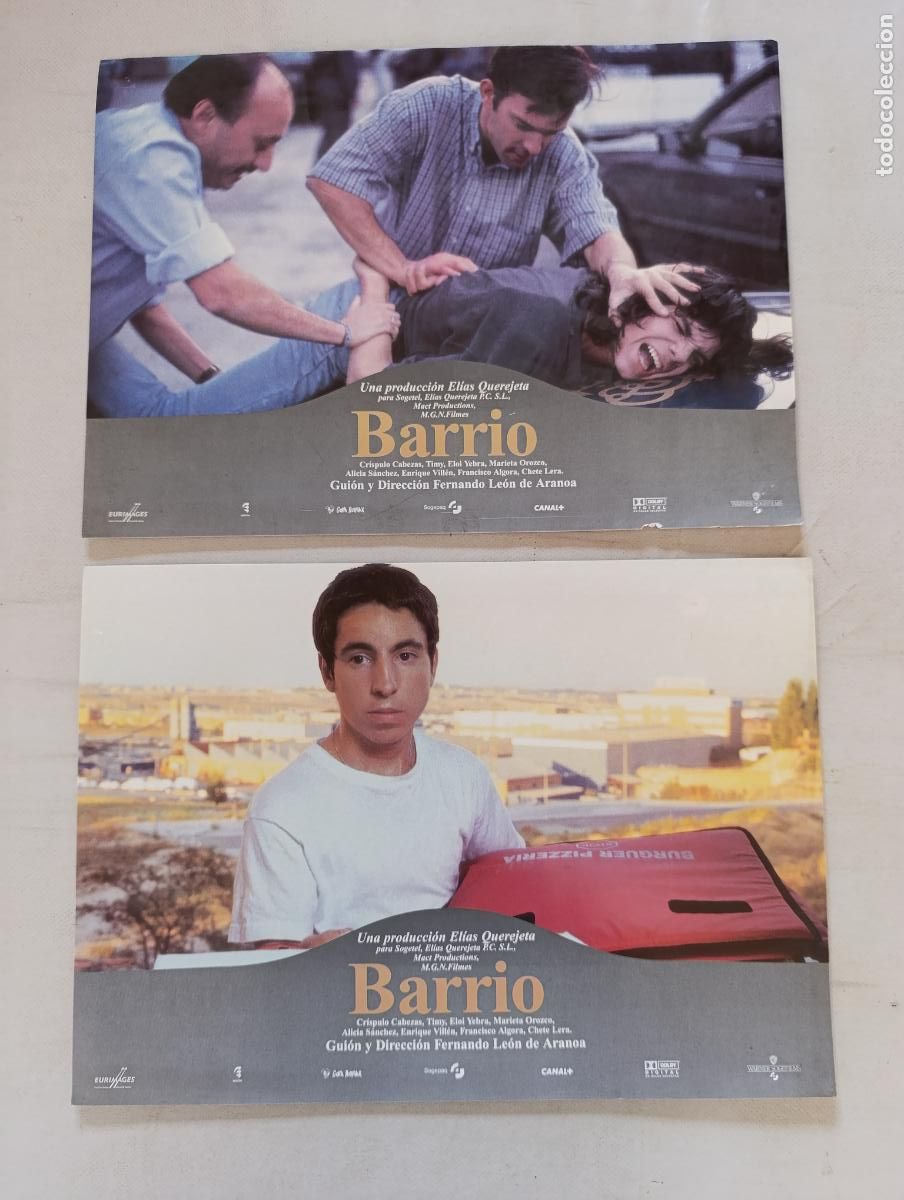 Cine: LOTE 2 FOTOCROMOS - BARRIO - ELIAS QUEREJETA - 24 X 34 CM (386)