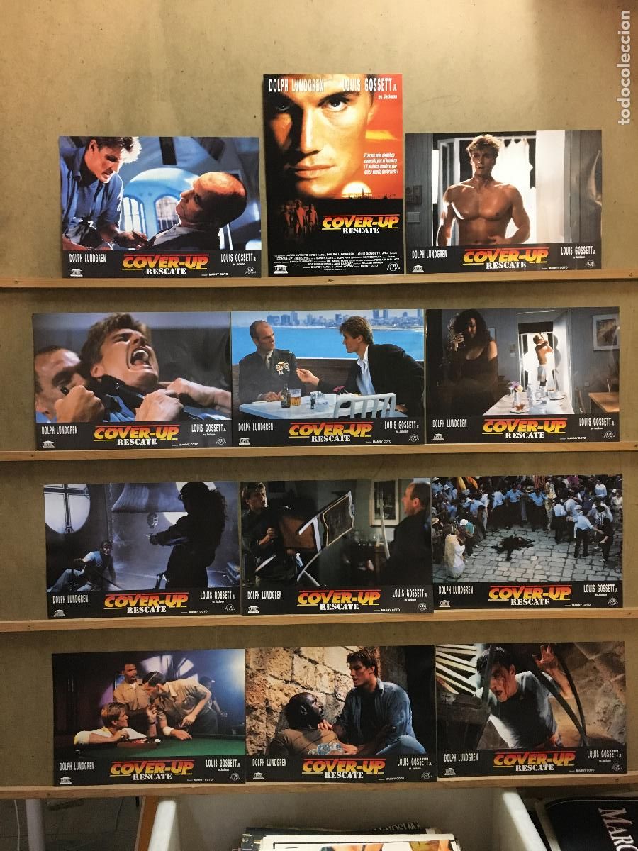 Cinema: AFT14 COVER UP RESCATE DOLPH LUNDGREN SET COMPLETO 12 FOTOCROMOS ORIGINAL ESTRENO h2