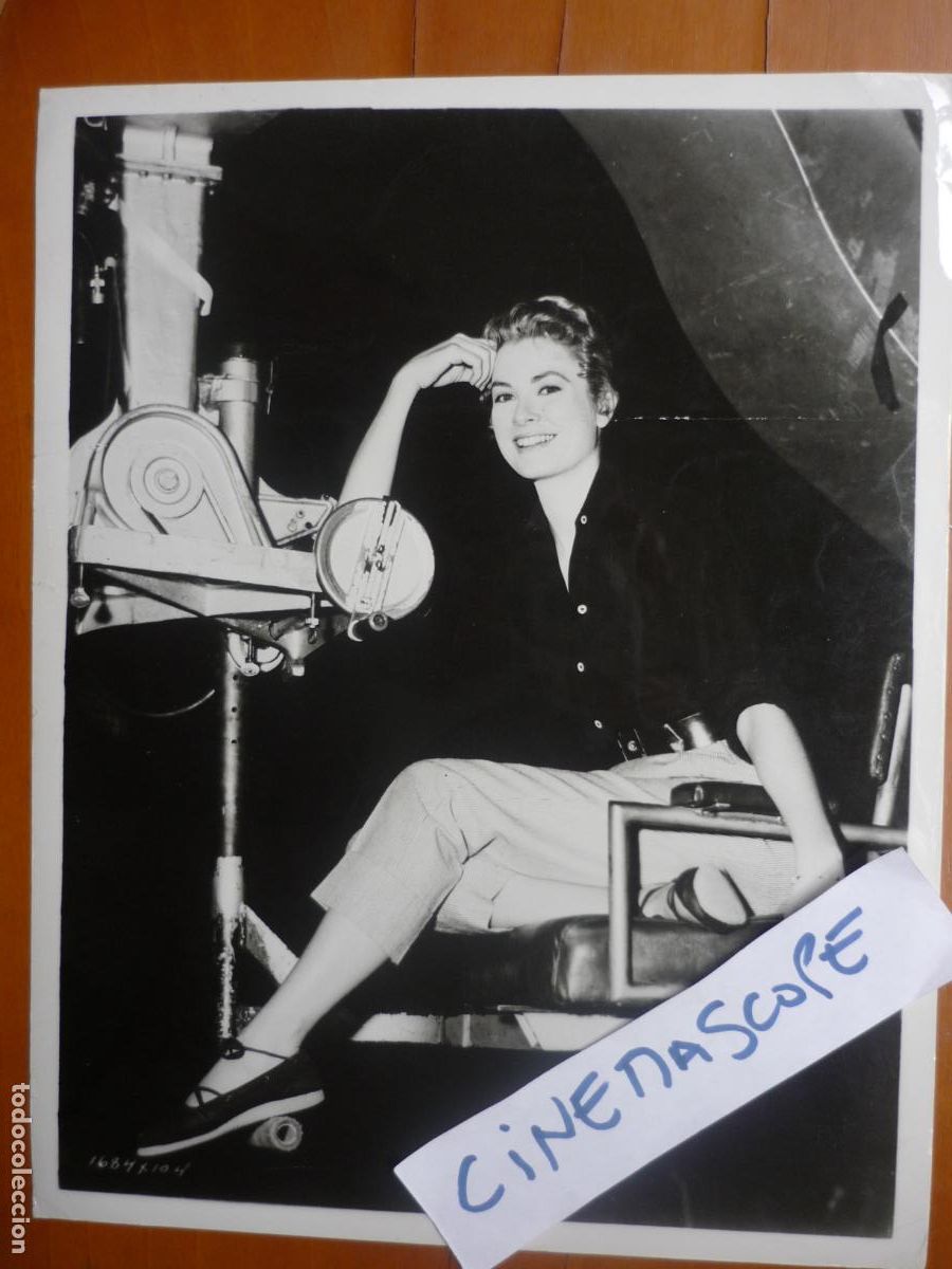 Cinema: grace kelly - foto b/n original - el cisne the swan descanso de rodaje