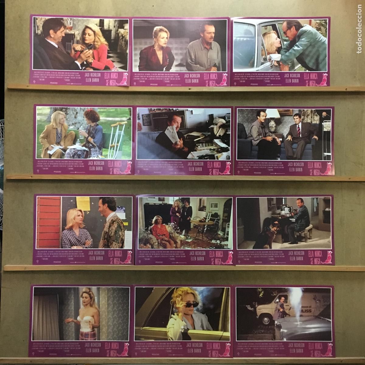 Cinema: AFT20 ELLA NUNCA SE NIEGA JACK NICHOLSON ELLEN BARKIN SET COMPLETO 12 FOTOCROMOS ORIGINAL ESTRENO h1