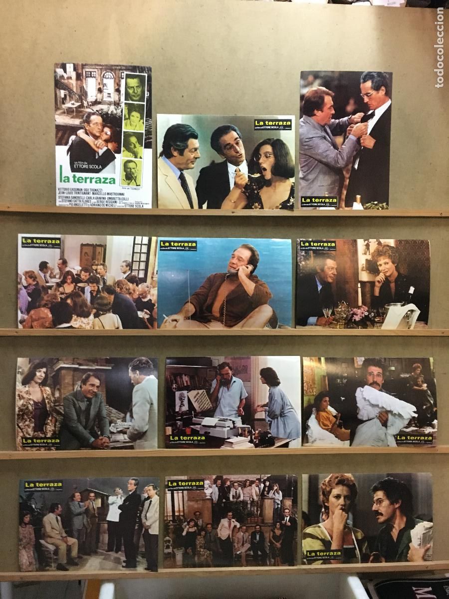 Cinema: AFT23 LA TERRAZA GASSMAN TOGNAZZI SCOLA SET COMPLETO 12 FOTOCROMOS ORIGINAL ESTRENO