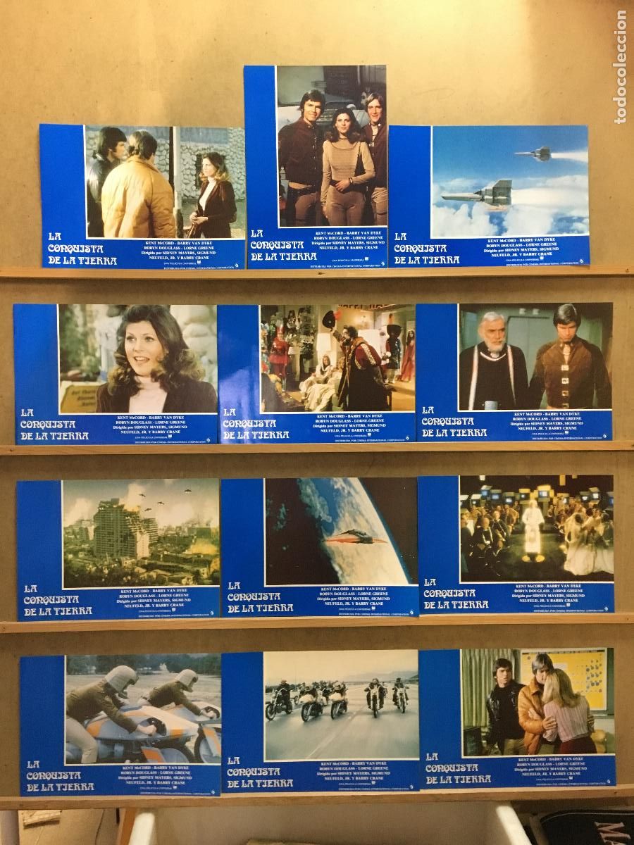 Cinema: AFT28 GALACTICA LA CONQUISTA DE LA TIERRA SCIFI SET COMPLETO DE 12 FOTOCROMOS ORIGINAL ESTRENO h1
