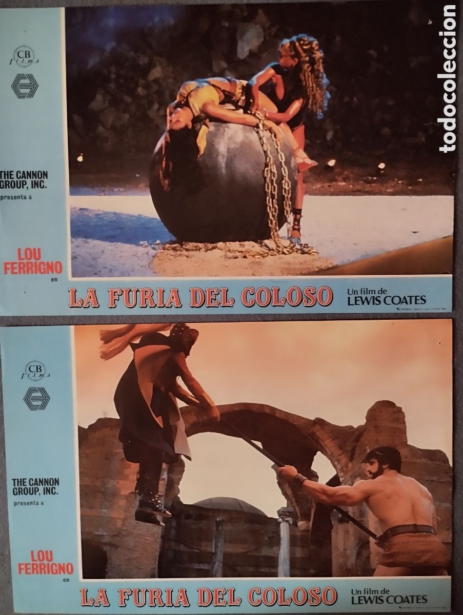 Cine: 2 FOTOCROMOS - LA FURIA DEL COLOSO