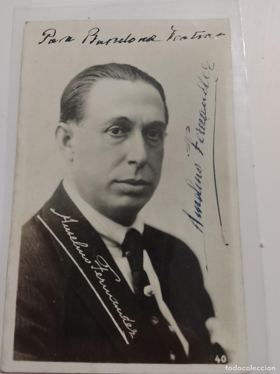 Cine: Postal del actor Anselmo Fern&aacute;ndez, dedicada