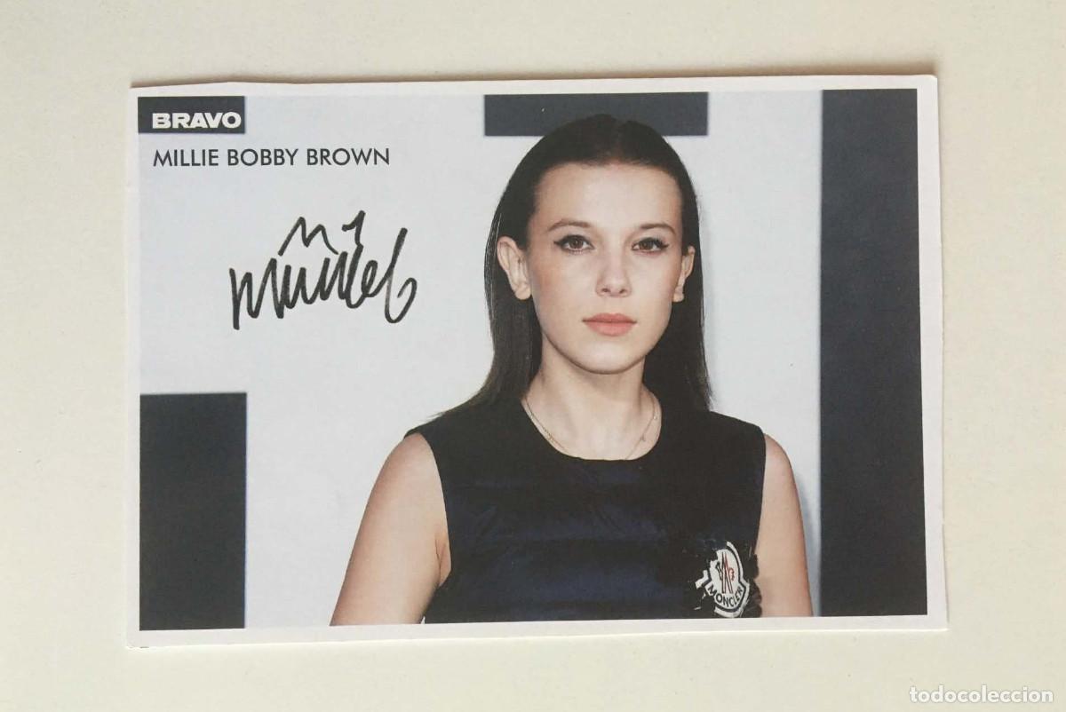 Cine: Millie Bobby Brown / CNCO Trading Collectible Card - Bravo Magazine Bulgaria 2019 Rare Rookie