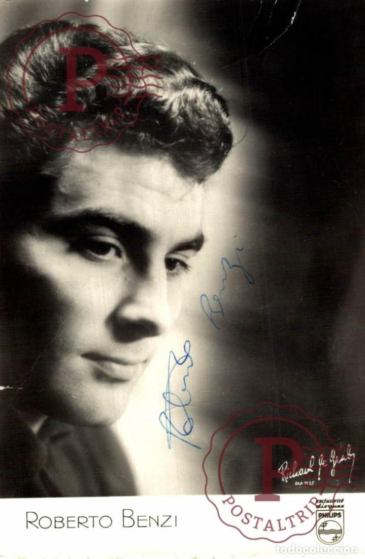 Cinema: ROBERTO BENZI AUTOGRAFO FIRMA ORIGINAL RICHARD DE GRAB PHILIPS MUSIC