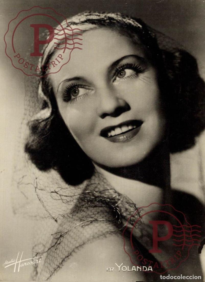 Cine: YOLANDA ACTRICE STUDIO HARCOURT E.R. PARIS RPPC ACTRIZ