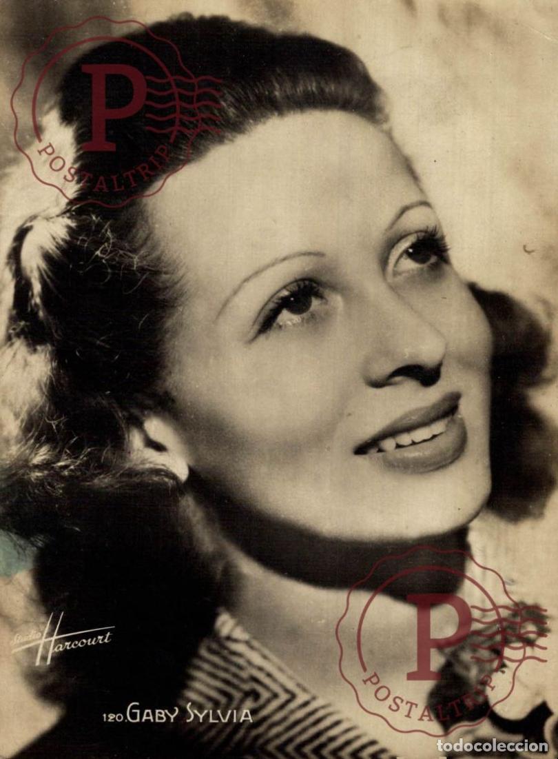 Cine: GABY SYLVIA ACTRICE STUDIO HARCOURT E.R. PARIS RPPC ACTRIZ ACTRESS