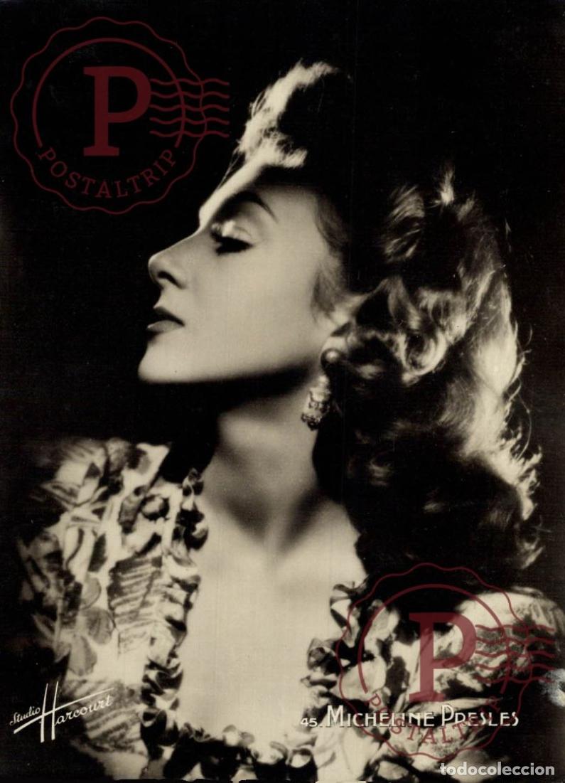 Cine: MICHELINE PRESLES ACTRICE STUDIO HARCOURT E.R. PARIS RPPC ACTRIZ ACTRESS