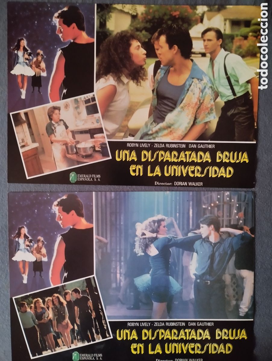 Cine: 2 FOTOCROMOS - UNS DISPARATADAS BRUJA EN LA UNIVERSIDAD