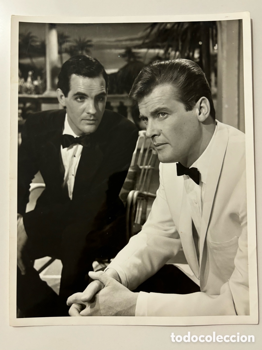 Cine: Foto original de Roger Moore el Santo y Gary Raymond 1962