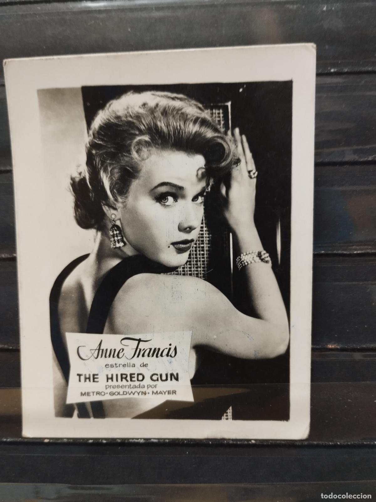 Kino: POSTAL PEQUE&Ntilde;A. MARCA INFONAL. CINE. ACTRICES. ANNE FRANCIS. THE HIRED GUN.