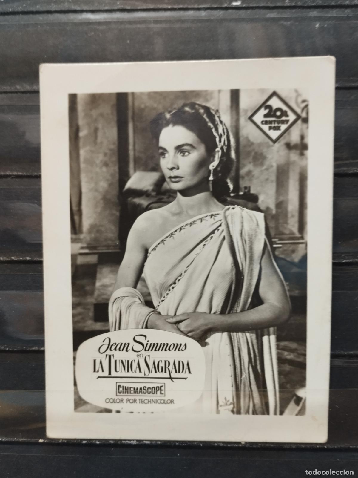 Kino: POSTAL PEQUE&Ntilde;A. MARCA INFONAL. CINE. ACTRICES. JEAN SIMMONS. LA TUNICA SAGRADA.