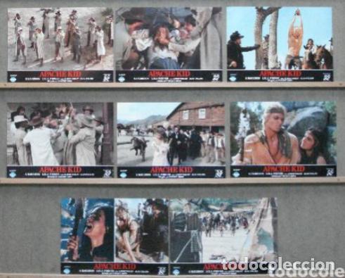 Cinema: AFT77 APACHE KID BRUNO MATTEI LOLA FORNER SPAGHETTI SET COMPLETO 8 FOTOCROMOS ORIGINAL ESTRENO H0