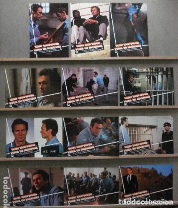 Cine: AFU11 FUGA DE ALCATRAZ CLINT EASTWOOD SET COMPLETO 12 FOTOCROMOS ORIGINAL ESTRENO
