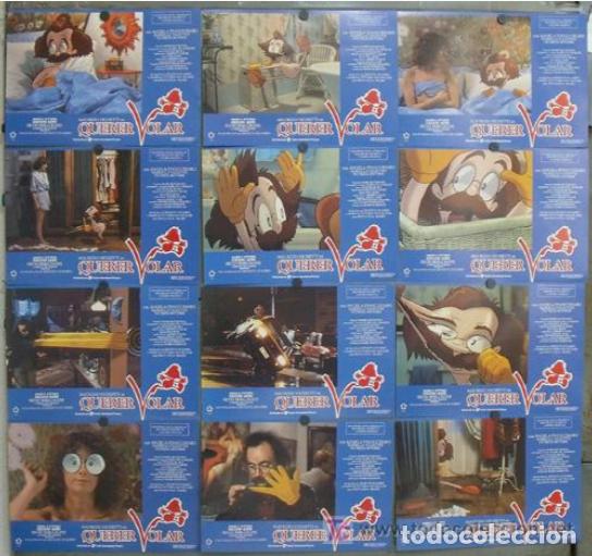 Cinema: AFU33 QUERER VOLAR MAURIZIO NICHETTI SET COMPLETO 12 FOTOCROMOS ORIGINAL ESTRENO h1