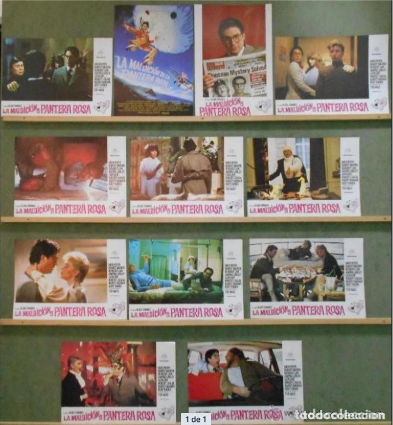 Kino: AFU63 LA MALDICION DE LA PANTERA ROSA BLAKE EDWARDS AJEDREZ SET COMPLETO 12 FOTOCROMOS ORIG ESTRE h1
