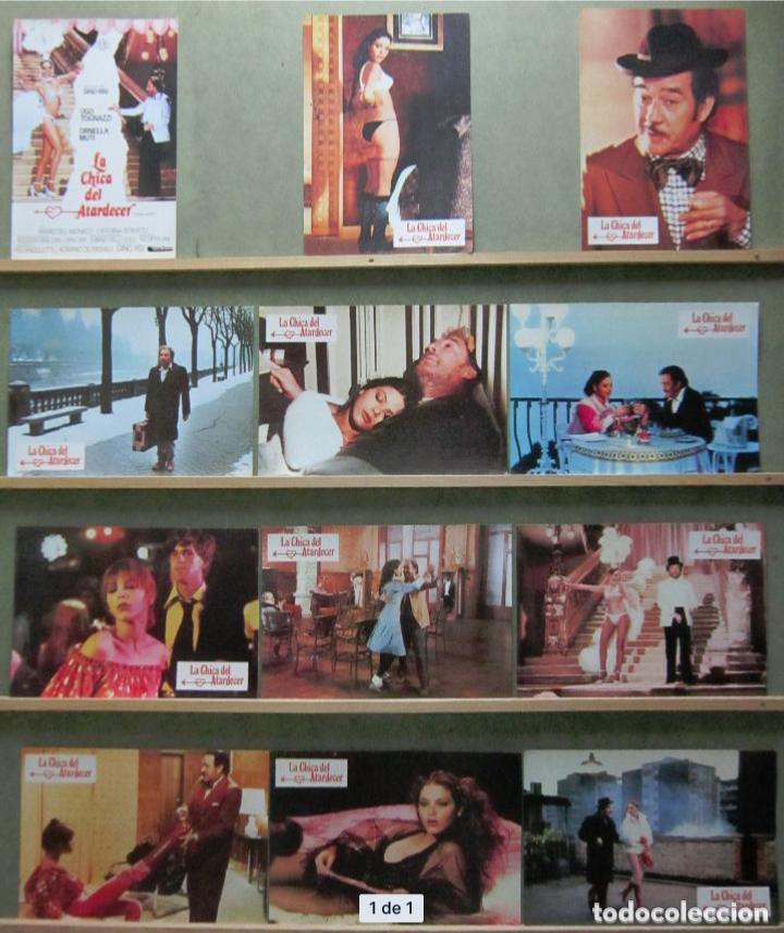 Cine: AFU74 LA CHICA DEL ATARDECER UGO TOGNAZZI ORNELLA MUTI SET COMPLETO 12 FOTOCROMOS ORIG ESTRENO h1