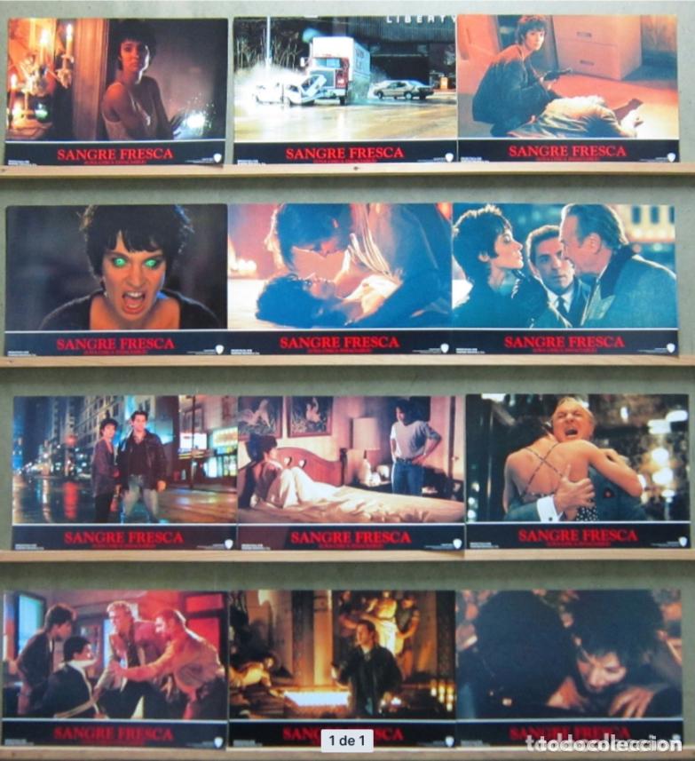 Cinema: AFU79 SANGRE FRESCA ANNE PARILLAUD JOHN LANDIS VAMPIROS TERROR SET 12 FOTOCROMOS ORIGINAL ESTRENO