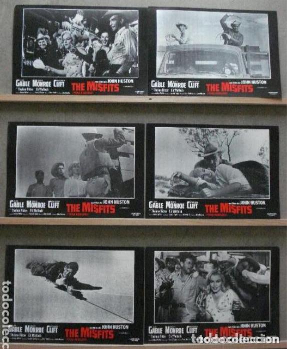 Cine: AFU94 VIDAS REBELDES MARILYN MONROE CLARK GABLE MONTGOMERY CLIFT SET COMPLETO 6 FOTOCROMOS ESP h8