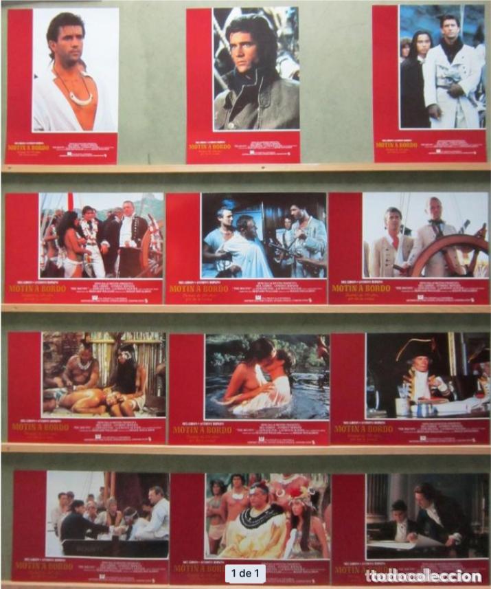 Cinema: AFV06 MOTIN A BORDO MEL GIBSON ANTHONY HOPKINS SET COMPLETO 12 FOTOCROMOS ORIGINAL ESTRENO h2