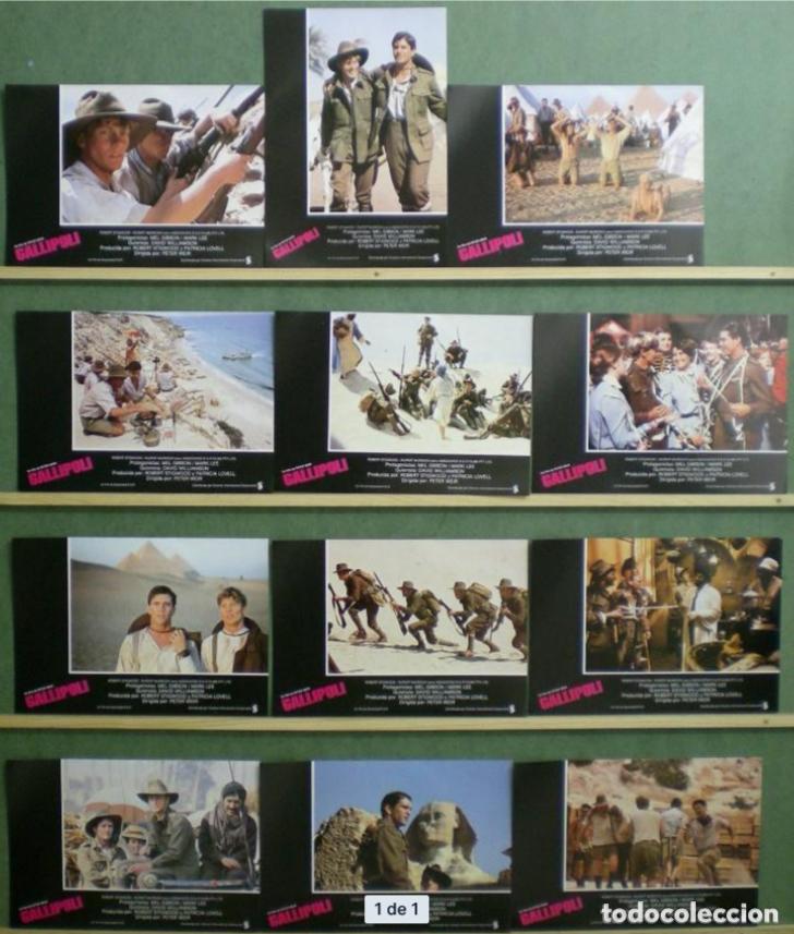 Cine: AFV07 GALLIPOLI MEL GIBSON SET COMPLETO 12 FOTOCROMOS ORIGINAL ESTRENO h2