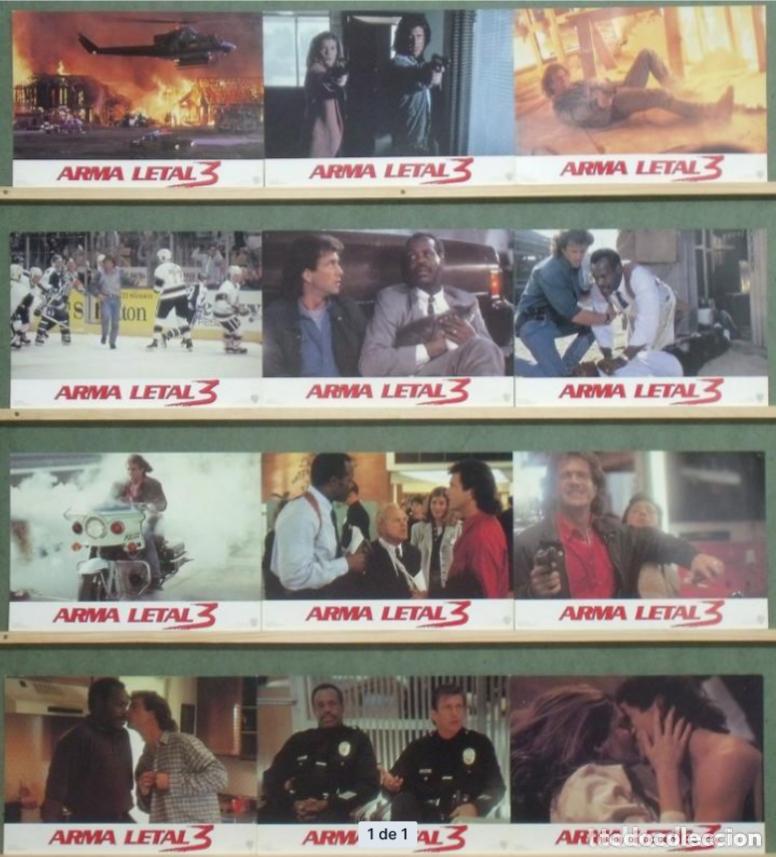Cine: AFV09 ARMA LETAL 3 MEL GIBSON DANNY GLOVER JOE PESCI SET COMPLETO 12 FOTOCROMOS ORIGINAL ESTRENO h4