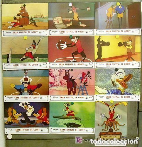 Kino: AFV12 GRAN FESTIVAL DE GOOFY WALT DISNEY OLIMPIADAS SET COMPLETO 12 FOTOCROMOS ORIGINAL ESTRENO h4