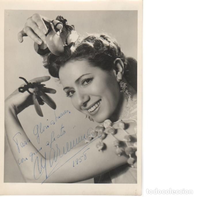 Cine: Foto Mariemma. Dedicatoria aut&oacute;grafa. 1958. 13x18.