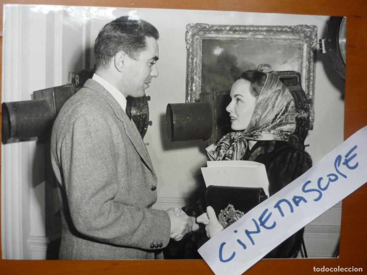 Kino: tyrone power - foto original b/n - ann blyth - I'll Never Forget You - fuera de rodaje
