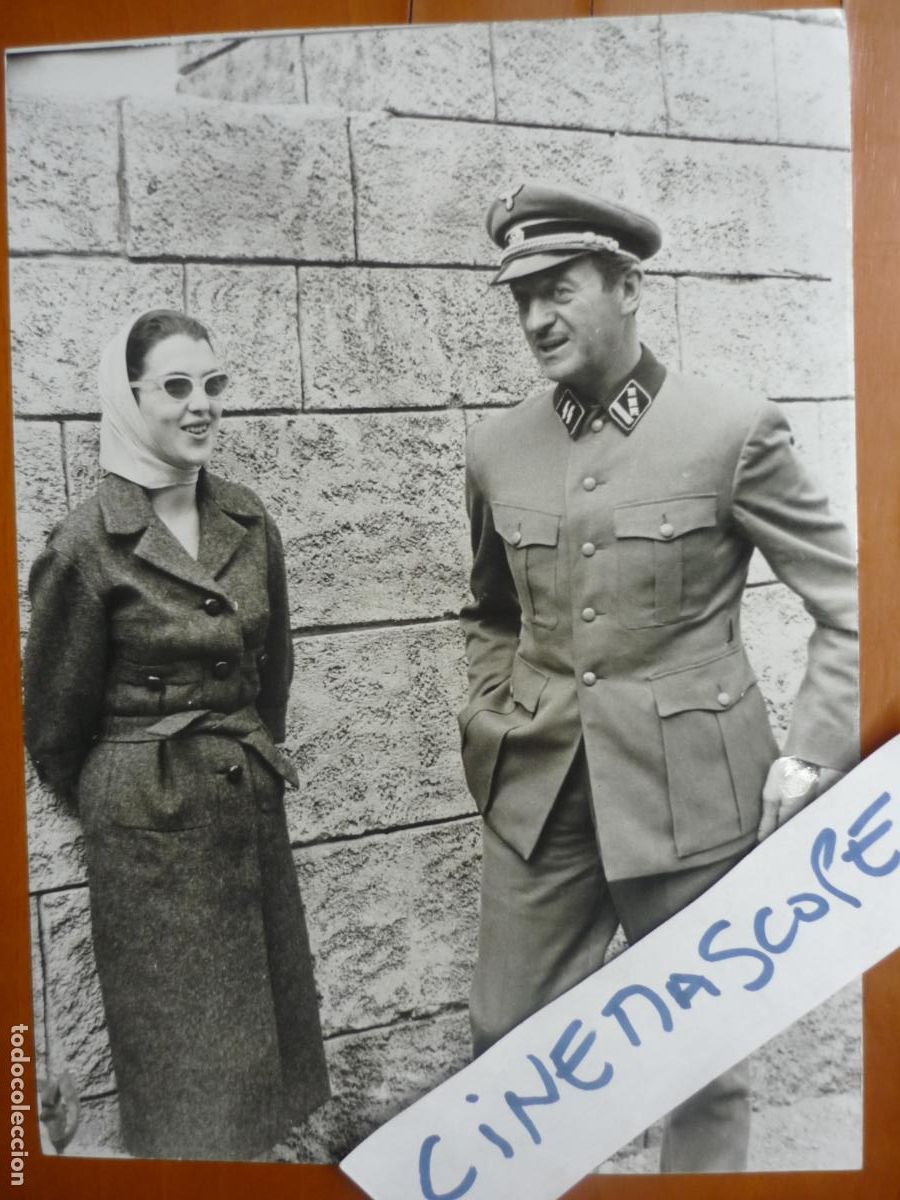Cin&eacute;ma: david niven - foto original b/n - Amalia Karamanlis - rodaje los ca&ntilde;ones de navarone
