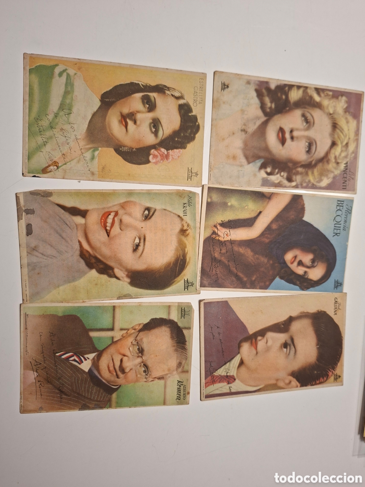Cine: Lote de folletos de artistas. CITC1