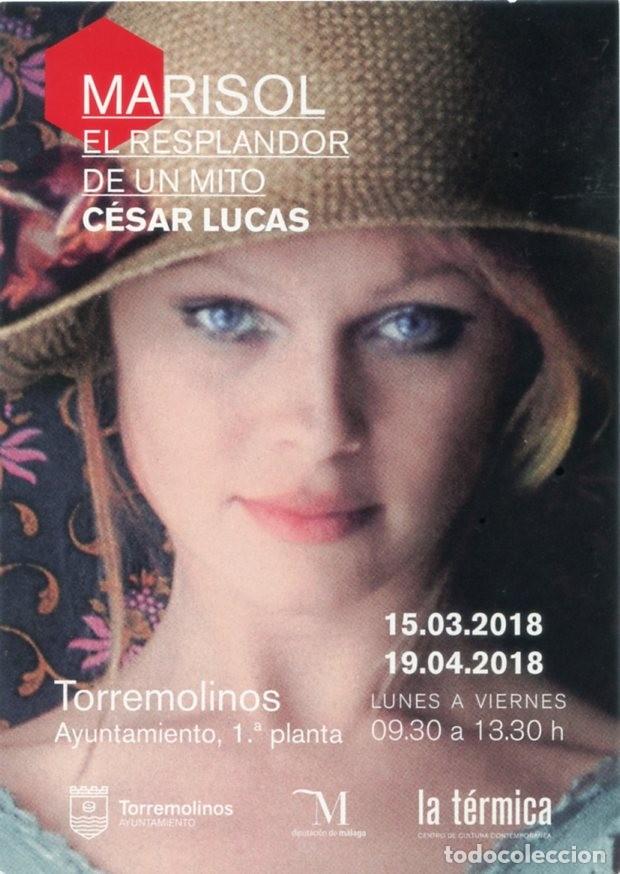 Cine: MARISOL. Postal de la exposici&oacute;n 'El resplandor de un mito - Cesar Lucas', 2018.