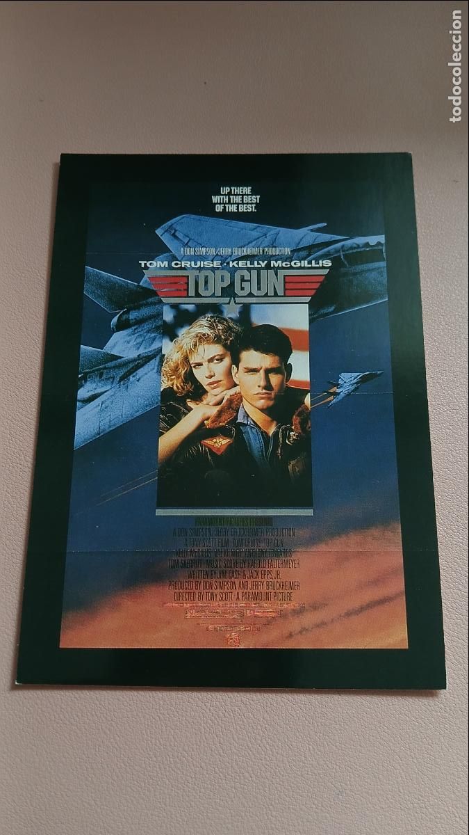 Cine: POSTAL POSTCARD TOP GUN TOM CRUISE KELLY McGILLIS TONY SCOTT - ED. NUGERON E 407 1989 S/C