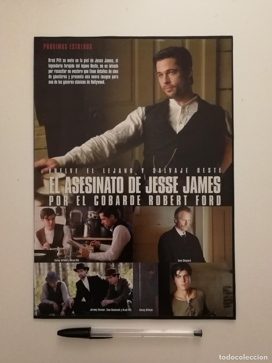 Cine: FICHA ACARTONADA -A4- El asesinato de Jesse James por el cobarde Robert Ford -Brad Pitt - LAMINA